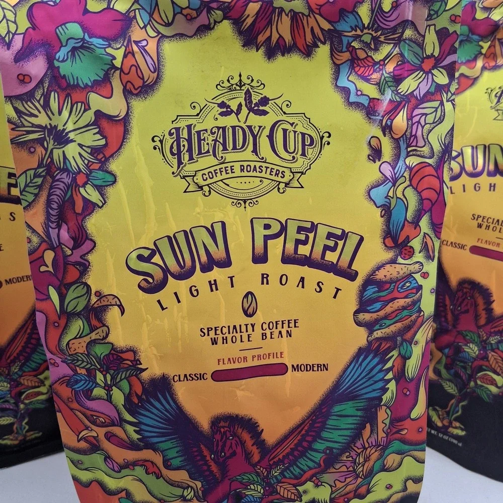 Heady Cup Sun Peel Light Roast Specialty Coffee Whole Bean 3-12 oz Bags EXP 1/26